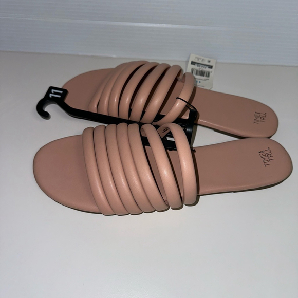 Time and Tru Women’s Light Pink Blush Slides Sandals Size 11 Slides - Picture 2 of 8